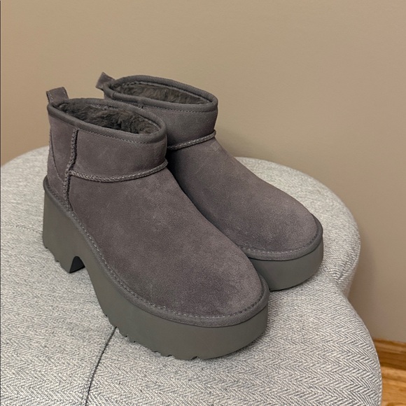 UGG Women\'s Dark Gray Platform Boots